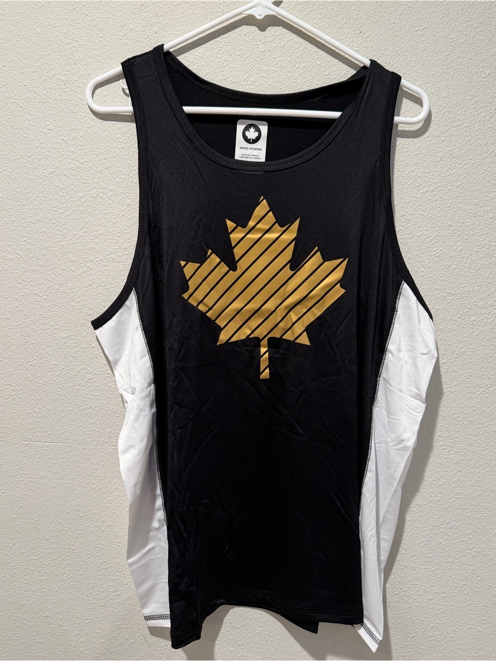 Hudson’s Bay x Team Canada Tokyo 2020 Olympic men’s Muscle tank, black/white
